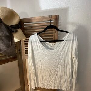 Frenchi Cream Long Sleeve Top